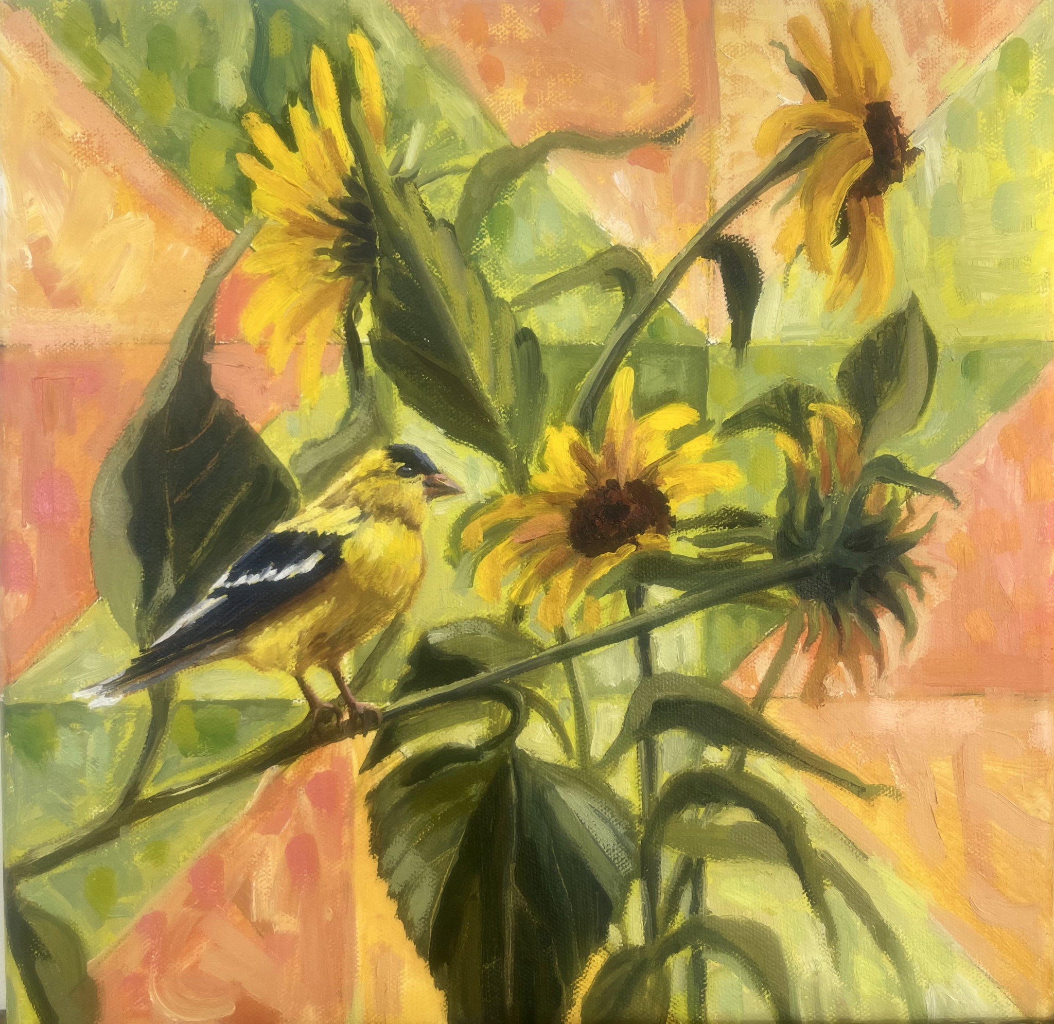 Click here to view Peaceful Hours 2 Goldfinch by Susan Bell